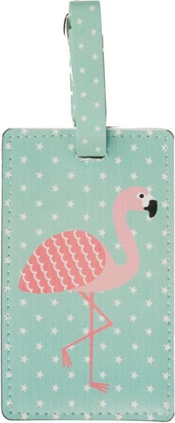 Tropical Flamingo Koffer Label