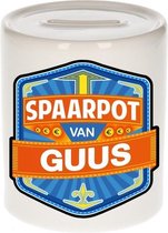 Kinder spaarpot voor Guus - keramiek - naam spaarpotten