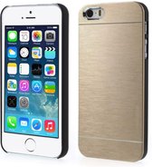 Motomo Aluminium Geborstelde Hardcase iPhone 5(s)/SE - Goud
