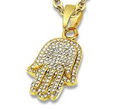 Amanto Ketting Diewa Gold - 316L Staal PVD - Fatima - 32x20mm - 50cm