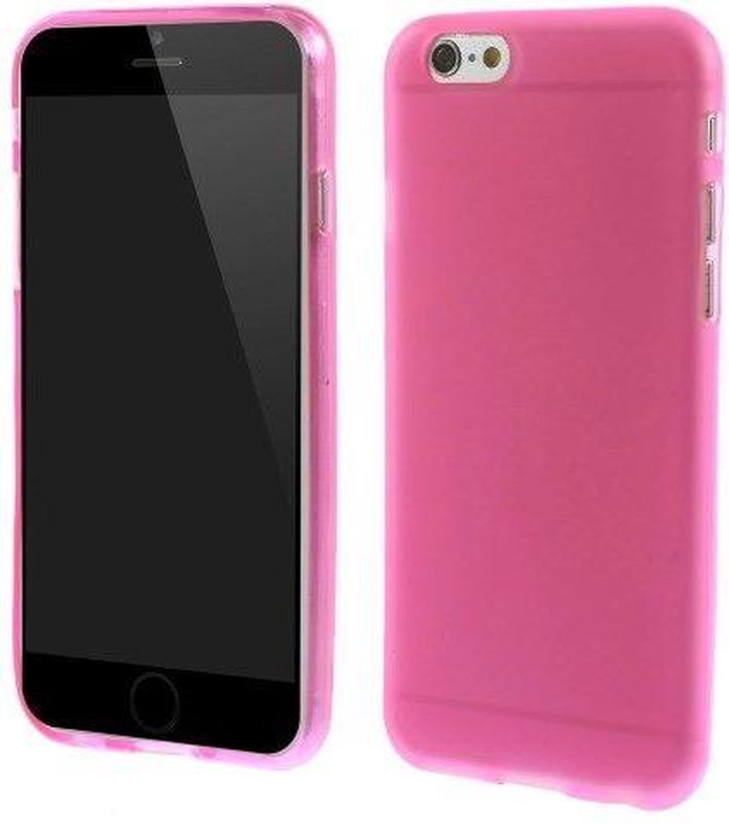 TPU Softcase Anti-vingerafdruk iPhone 6(s) - Roze