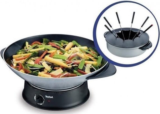Tefal Compact WK302013 - Appareil à fondue / wok électrique | bol