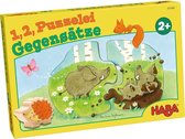 Haba legpuzzel 1, 2, Puzzelei - Tegenstelling - 2 x 10 stukjes