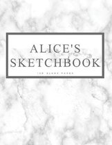 Alice's Sketchbook: Personalized Marble Sketchbook with Name