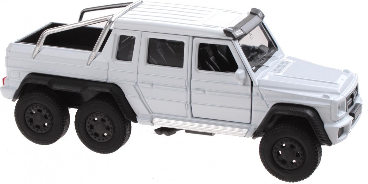 Welly Schaalmodel Mercedes-benz G63 Amg 6x6 Wit 13 Cm