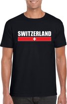 Zwart Zwitserland supporter t-shirt voor heren 2XL