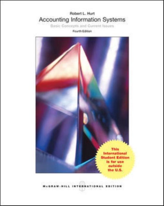 SOLUTIONS MANUAL for Accounting Information Systems 4th Edition by Robert Hurt ISBN 978-0078025884. (Complete 17 Chapters)