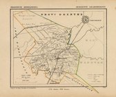 Historische kaart, plattegrond van gemeente Gramsbergen in Overijssel uit 1867 door Kuyper van Kaartcadeau.com