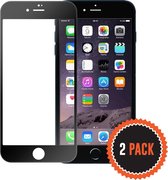 2 stuks Glass Screenprotector voor Apple iPhone 7 / iPhone 8 - Tempered Glass - Zwart