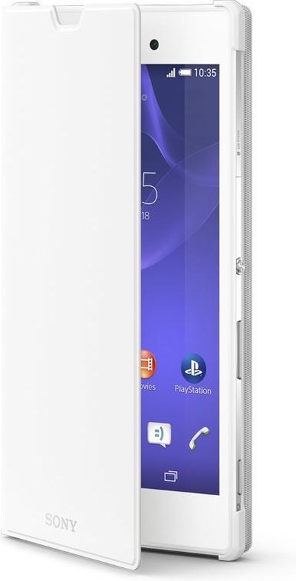 Plenaire sessie ginder Hoeveelheid van Sony Xperia T3 Smart Style-Up Cover - Wit | bol.com