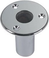 Vlaggenstokhouder inbouw verchroomd - 25mm