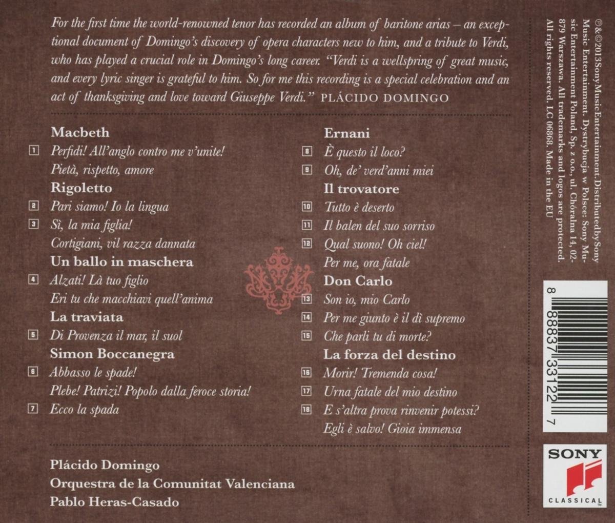 Bol Com Verdi Placido Domingo Cd Album Muziek