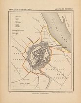 Historische kaart, plattegrond van gemeente Brielle-stad in Zuid Holland uit 1867 door Kuyper van Kaartcadeau.com
