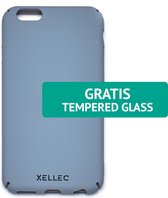 Xellec iPhone 6/6S Hard Case 1mm - Grey - GRATIS Tempered Glass