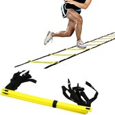 DW4Trading Agility Speedladder - Loopladder - Zwart / Geel - 4 mtr - 7 Sporten