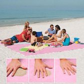 Sand Free Mat Lightweight Foldable Outdoor Picnic Mattress Camping Cushion Beach Mat  Size: 2x2m(Pink)