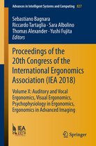Advances in Intelligent Systems and Computing 827 - Proceedings of the 20th Congress of the International Ergonomics Association (IEA 2018)