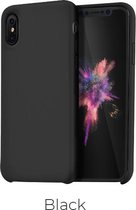 Hoesje iPhone Xs / X - Apple Back Cover - Zwart