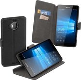 MiniPrijzen - zwart bookcase hoesje voor de Microsoft Lumia 950 XL wallet cover map case Bookstyle Microsoft Lumia 950 XL Flip Cover - Bescherm Hoes - Telefoonhoesje - Smartphone h