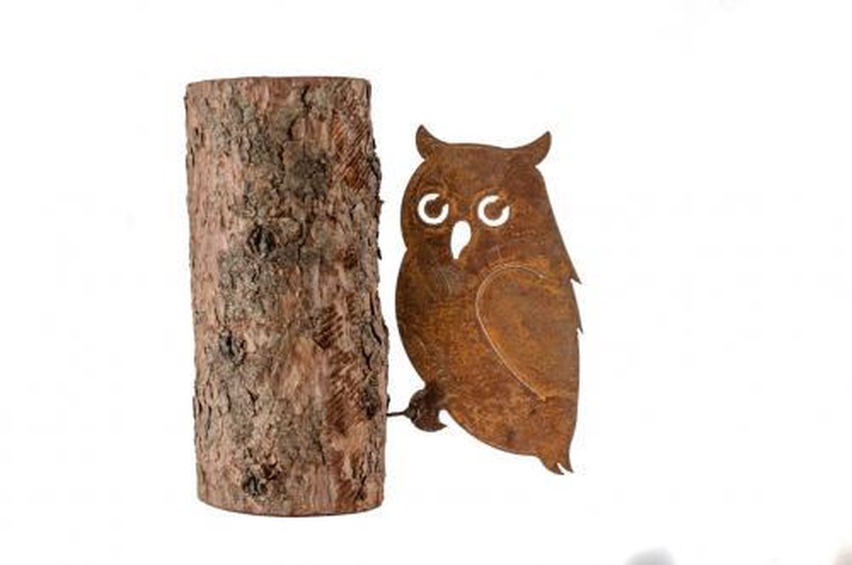 Boomdecoratie Uil - Boomschroef - Boomprikker - Cortenstaal