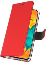 Samsung Galaxy A30 Wallet Case Hoesje Rood