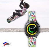 Samsung Sport 2017 uurwerkband 20mm. Made in France: 100% katoen met lederen achterzijde Flora