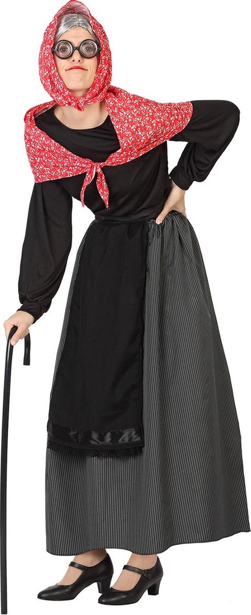 Oude vrouw kostuum voor dames Verkleedkleding M L bol