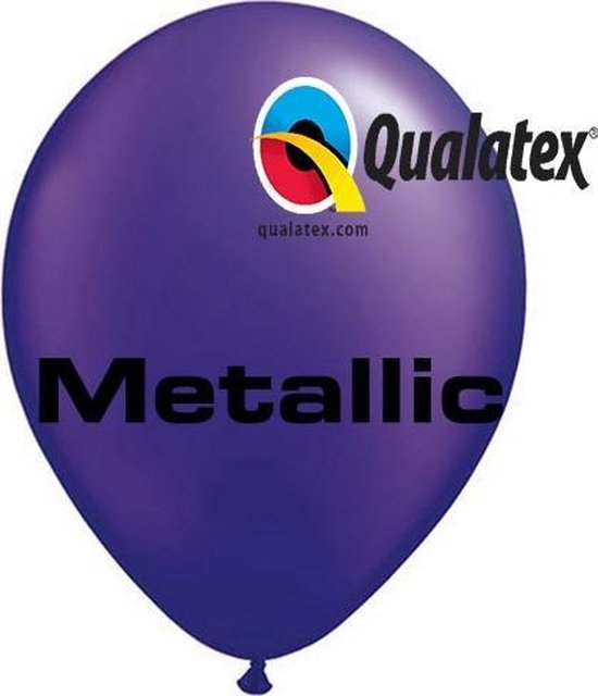 Ballonnen Metallic Paars 30 cm 100 stuks