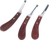 Excellent Hoefmes Sharp - Slijpmes - Linkshandig - Smal met hout handvat - Mes - Bruin/zilver - 21 CM