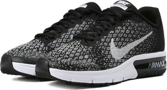 bol.com | Nike Air Max Sequent 2 Sneakers - Maat 39 - Unisex -  zwart/zilver/grijs