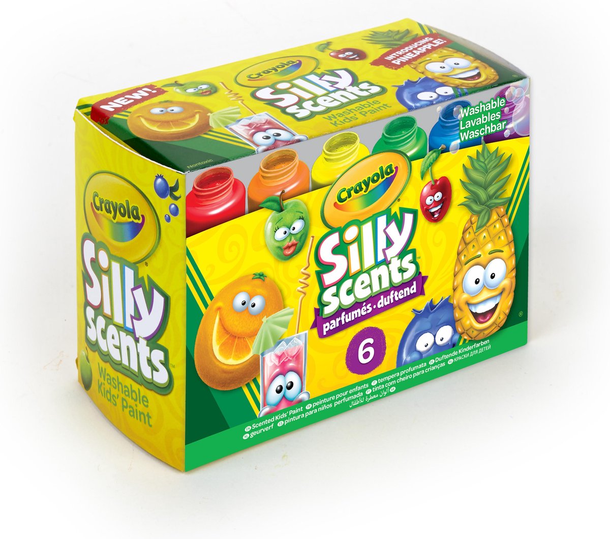 Crayola - Silly Scents - Hobbyverf - 6 Potjes Geurverf Voor Kinderen — cadeau in Spellen & Speelgoed - foto 7