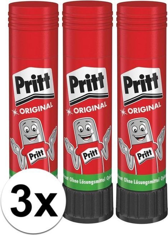 3x Pritt - 22 gr lijm | bol.com