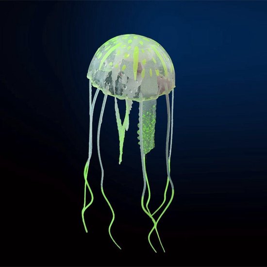 mooi helaas Maak een naam Aquarium decoratie, gloeiende jelly kwal. Geel | bol.com
