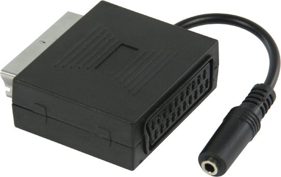 Adattatore Scart Femmina A Jack Stereo 3.5mm Per Uscita Cuffie TV – Compatibile Con Decoder E Lettori DVD