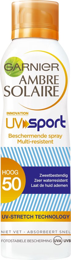 Garnier Ambre Solaire UV Sport Zonnebrandspray SPF 50 - 200 ml - Vernevelende Spray