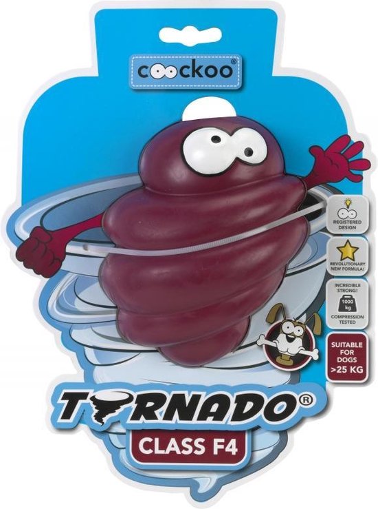 Tornado F4 Indian Hondenspeelgoed - Voor honden >27 kg - Rood