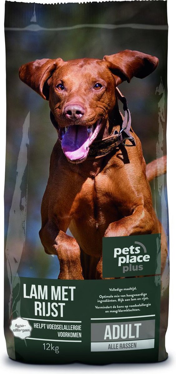 Pets Place Plus Hond Adult - Hondenvoer - Lam - 12 kg | bol.com