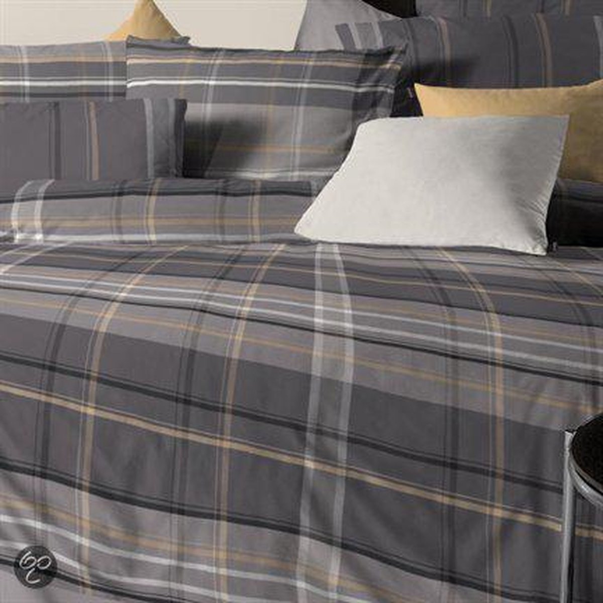 Damai Veroli Dekbedovertrek - Flanel - Eenpersoons - 140x200/220 cm - Grijs