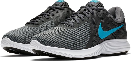 Nike Revolution 4 EU Sneakers - Maat 42.5 - Mannen - grijs/blauw | bol.com
