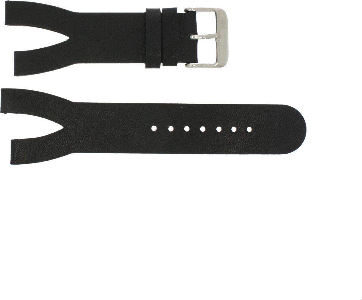 Horlogeband Davis BB1400 BB1402 Leder Zwart 10mm bol
