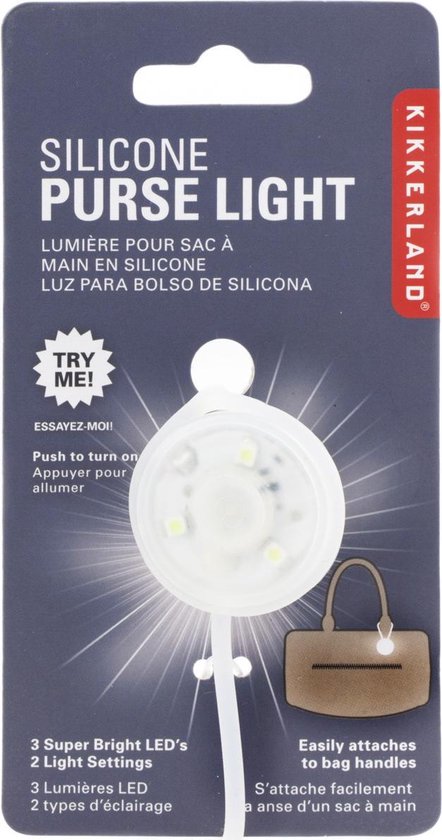 LED Handtaslicht Taslampje –Siliconen Tas Handtas Rugtas Lamp Bag Light  Lampje Lichtje... | bol.com