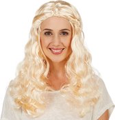 dressforfun - Vrouwenpruik middeleeuwen sierlijke hofdame - verkleedkleding kostuum halloween verkleden feestkleding carnavalskleding carnaval feestkledij partykleding - 301126