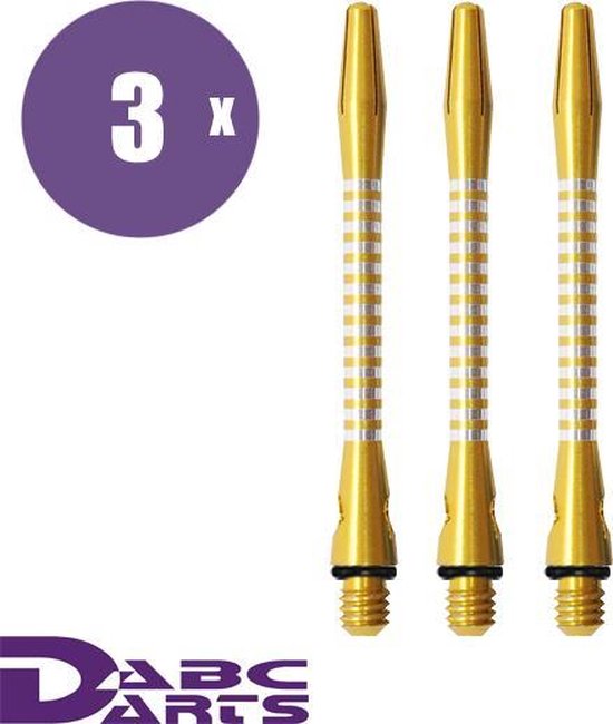 Thumbnail van een extra afbeelding van het spel abcdarts darts shafts aluminium darts shafts jailbird ar5 geel medium - 3 sets darts shafts