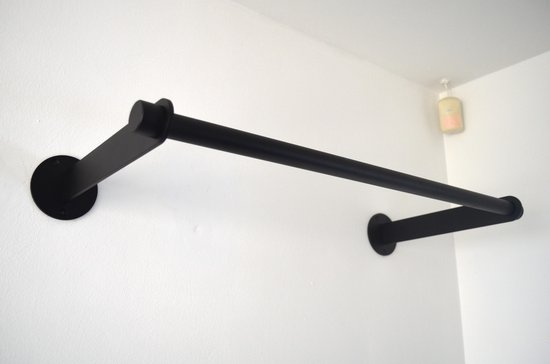Zwarte kapstok voor hangers (100 cm) | bol.com