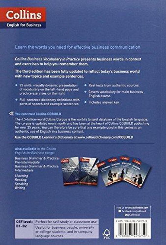 Business Vocabulary in Practice, Will Capel 9780007423750 Boeken