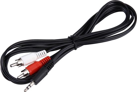 Câble audio Jack 3,5 mm stéréo vers RCA mâle de bonne qualité, longueur:  1,5 m | bol.com