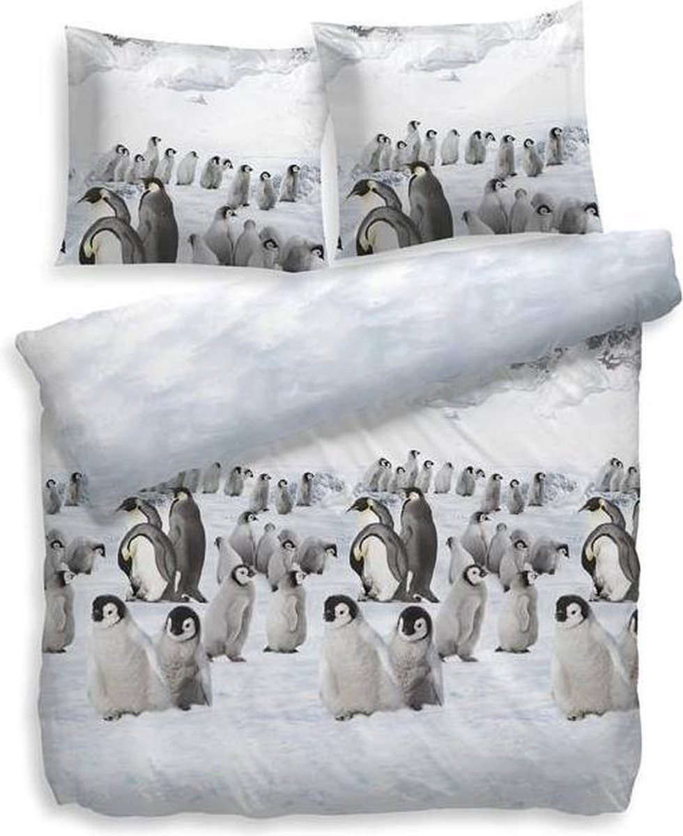 Heckettlane Heckett & Lane Wiggles - Flanel - Dekbedovertrek - Lits-jumeaux - 240x200/220 cm + 2 kussenslopen 60x70 cm - Grijs