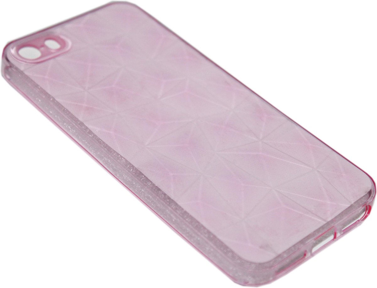 Diamanten vorm hoesje siliconen roze Geschikt Voor iPhone 5 / 5S / SE