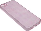 Diamanten vorm hoesje siliconen roze Geschikt voor iPhone 5 / 5S / SE