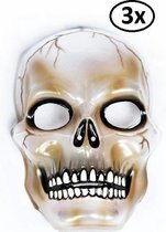 3x Masker transparant skull AANBIEDING